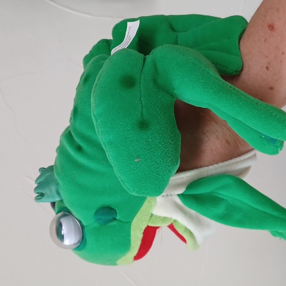 Vintage frog king hand puppet crazy eyes pretend play - Picture 7 of 11